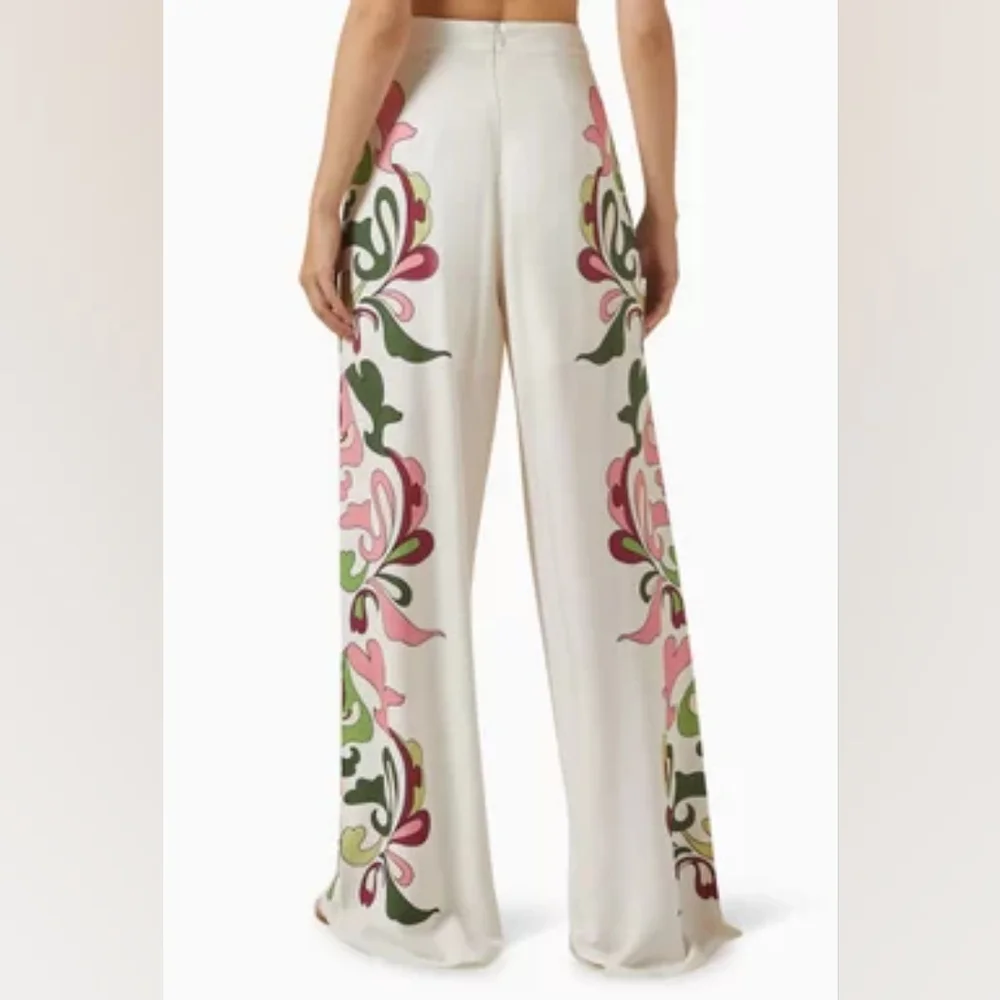 Adriana Degreas Wide-leg Pants NWT Sz 6 8 - Picture 6 of 7